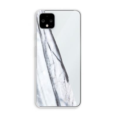 Gestreepte marmer: Pixel 4 XL Transparant Hoesje