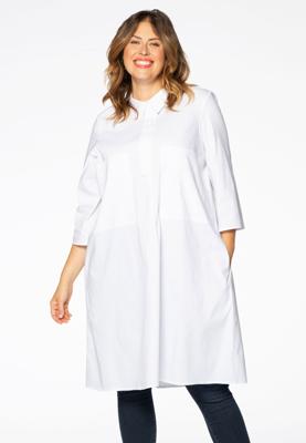 Yoek Jurk POPLIN | Wit | Maat 46/48