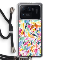 Watercolor Brushstrokes: Xiaomi Mi 11 Ultra Transparant Hoesje met koord