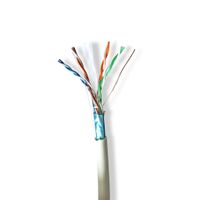 Nedis CCBG8526GY305 Netwerk Kabel Rol Cat6 Stranded F/utp Koper 305.0 M Binnenshuis Rond Lszh Grijs Gift Box