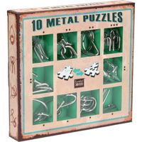 10 metal puzzles set groen