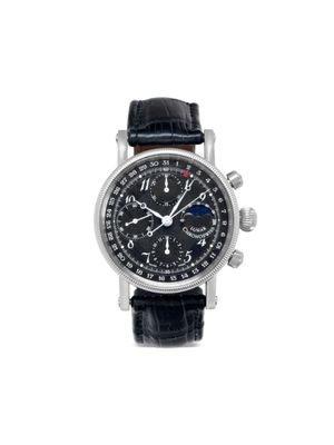 Chronoswiss montre chronographe Lunar 38 mm pre-owned - Noir