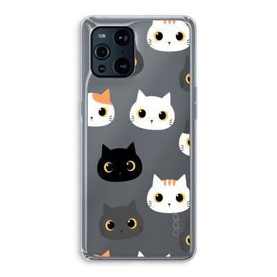Katten: Oppo Find X3 Pro Transparant Hoesje