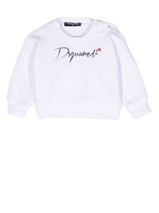 DSQUARED2 KIDS sweat en coton à logo imprimé - Blanc