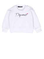 DSQUARED2 KIDS sweat en coton à logo imprimé - Blanc - thumbnail