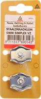 Staaldraadklem simplex 5mm verz - Deltafix