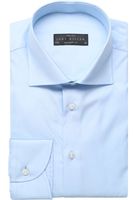 John Miller Tailored Fit Overhemd blauw, Effen