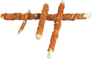 Natuurlijke snack zak a 6 gedraaide stick met kip 12 cm - Gebr. de Boon