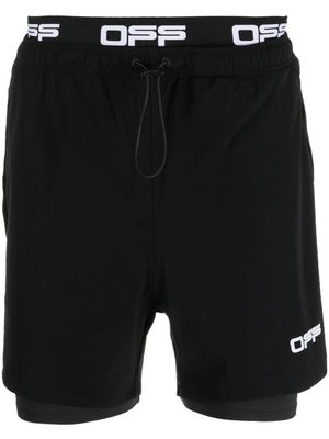 Off-White short à design superposé - Noir