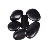 Decoratie/hobby stenen/kiezelstenen zwart 1400 gram