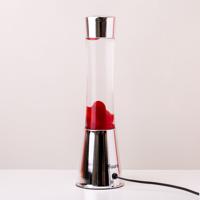 Lavalamp Zilver Met Rode Lava