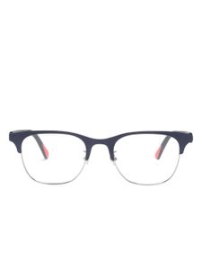 Moncler Eyewear lunettes de vue carrées à plaque logo - Bleu