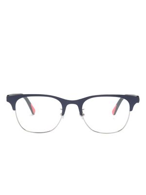 Moncler Eyewear lunettes de vue carrées à plaque logo - Bleu