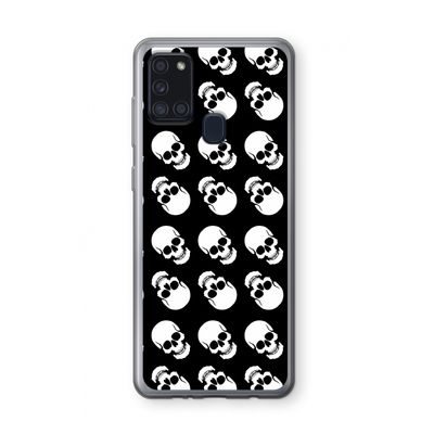 Musketon Skulls: Samsung Galaxy A21s Transparant Hoesje