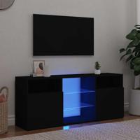 Tv-meubel met LED-verlichting 120x30x50 cm zwart
