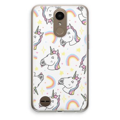 Rainbow Unicorn: LG K10 (2017) Transparant Hoesje