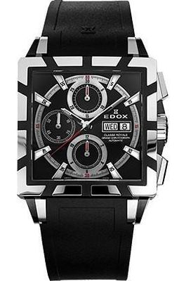 Horlogeband Edox 348349-01105 / 222193 Rubber Zwart 27mm