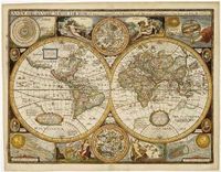 Historische wereldkaart Wereld antiek 1651 90,5 x 69 cm | Freytag & Berndt