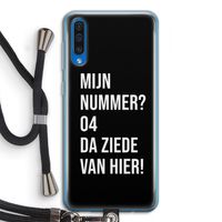 Da ziede van hier - Zwart: Samsung Galaxy A50 Transparant Hoesje met koord