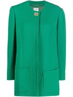 Céline Pre-Owned veste boutonnée à design sans col pre-owned - Vert - thumbnail