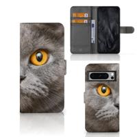 Telefoonhoesje | Met pasjeshouder | Google Pixel 8 Pro Britse Korthaar Telefoonhoesje | Met pasjeshouder | Google Pixel 8 Pro Britse Korthaar