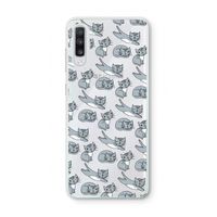 Poezen: Samsung Galaxy A70 Transparant Hoesje