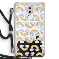 Regenboog: Honor 6X Transparant Hoesje met koord