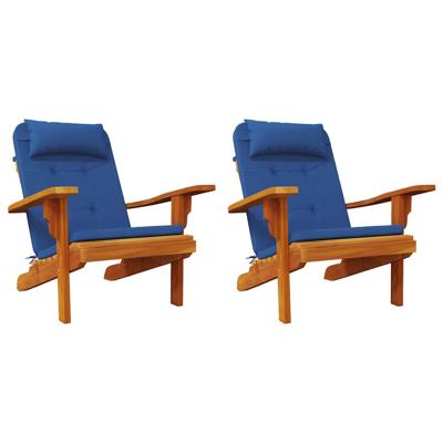 Stoelkussen met kussen 2 pcs Blauw 58 x 77 x 4.5 cm Oxford stof