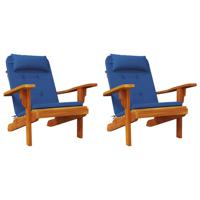 Stoelkussen met kussen 2 pcs Blauw 58 x 77 x 4.5 cm Oxford stof Stoelkussen met kussen 2 pcs Blauw 58 x 77 x 4.5 cm Oxford stof