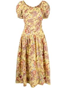 Ulla Johnson robe mi-longue Golda à fleurs - Jaune