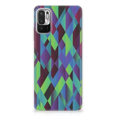 Xiaomi Redmi Note 10/10T 5G | Poco M3 Pro | TPU Hoesje | Abstract Green Blue