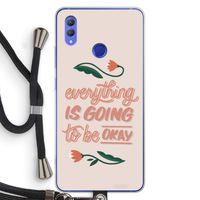 Optimistic flower girl: Honor Note 10 Transparant Hoesje met koord