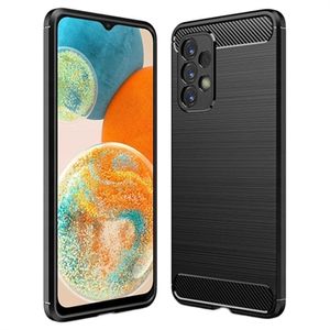 Samsung Galaxy A23 5G Tech-Protect Geborsteld TPU Hoesje - Koolstofvezel - Zwart