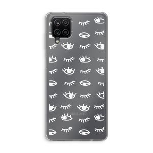 Eye pattern #3: Samsung Galaxy A12 Transparant Hoesje