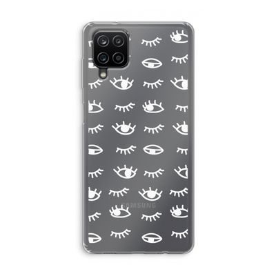 Eye pattern #3: Samsung Galaxy A12 Transparant Hoesje