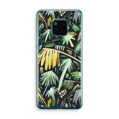 Tropical Palms Dark: Huawei Mate 20 Pro Transparant Hoesje