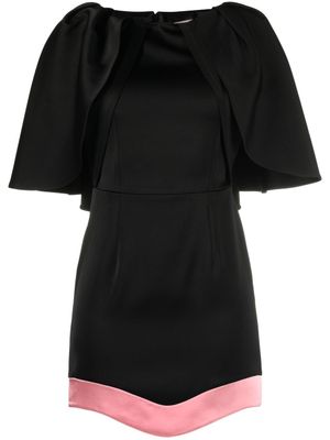 V:PM ATELIER robe courte Mara à ourlet contrastant - Noir