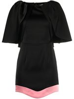 V:PM ATELIER robe courte Mara à ourlet contrastant - Noir