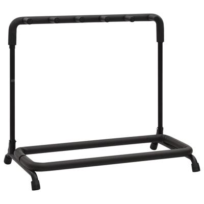 Inklapbare gitaarstandaard met 5 vakken 74x41x66 cm staal zwart