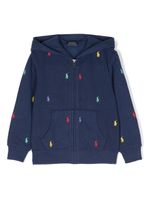 Ralph Lauren Kids hoodie à logo brodé - Bleu - thumbnail