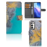 OPPO Find X3 Neo 5G | Bookcase | Marble Blue Gold