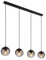 Globo 4-lichts hanglamp Dallerta smoke glas 15216-4 - thumbnail