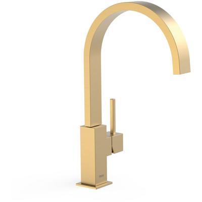 Keukenkraan Tres Top | Opbouw | 360° Draaibaar | Mengkraan | 1-hendel | Vierkant | 24k Goud mat