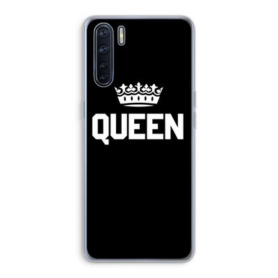 Queen zwart: Oppo A91 Transparant Hoesje