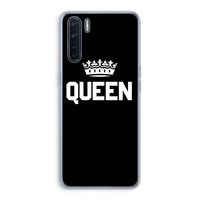 Queen zwart: Oppo A91 Transparant Hoesje