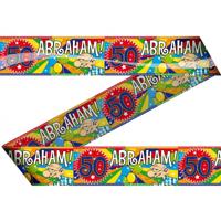 Folat Abraham markeerlint/afzetlint - 50 jaar - 15 m - feestartikelen - versiering