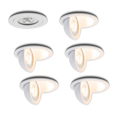 LED-inbouwspot set 6 stuks Sienna wit 5W extra warm-wit 2700K
