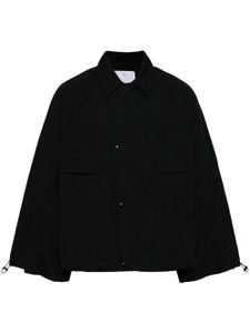 Toga manteau droit à simple boutonnage - Noir