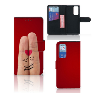 Huawei P40 Wallet Case met Pasjes Liefde - Origineel Romantisch Cadeau