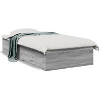 Bedframe met lades bewerkt hout grijs sonoma eiken 75x190 cm